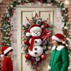 Christmas Wreath Christmas Winter Home Decoration Wreath Snowman Cute Home Decor for Front Door Window Wall Navidad
