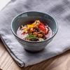 Retro Solid Color Large Ceramic Noodle Bowl - Creative Soup Bowl for Home or Noodle Shop