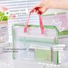 Candy Color Test Paper Storage Bag Visible Stationery Organizer Pouch Student Tote Bags  Travel