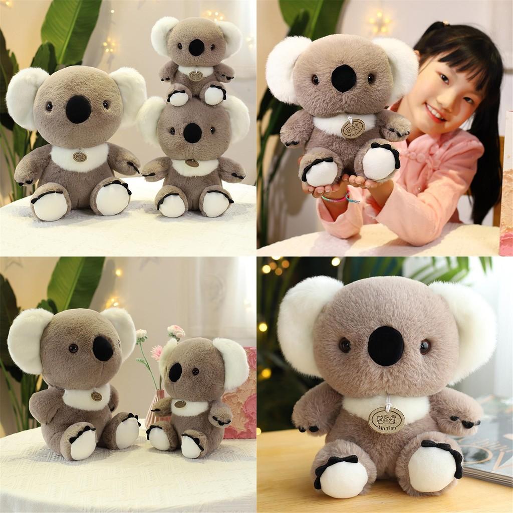 Adorable Plush Koala Toy Sitting Pose Cuddly Cartoon Doll Girls Kid Holiday Gift