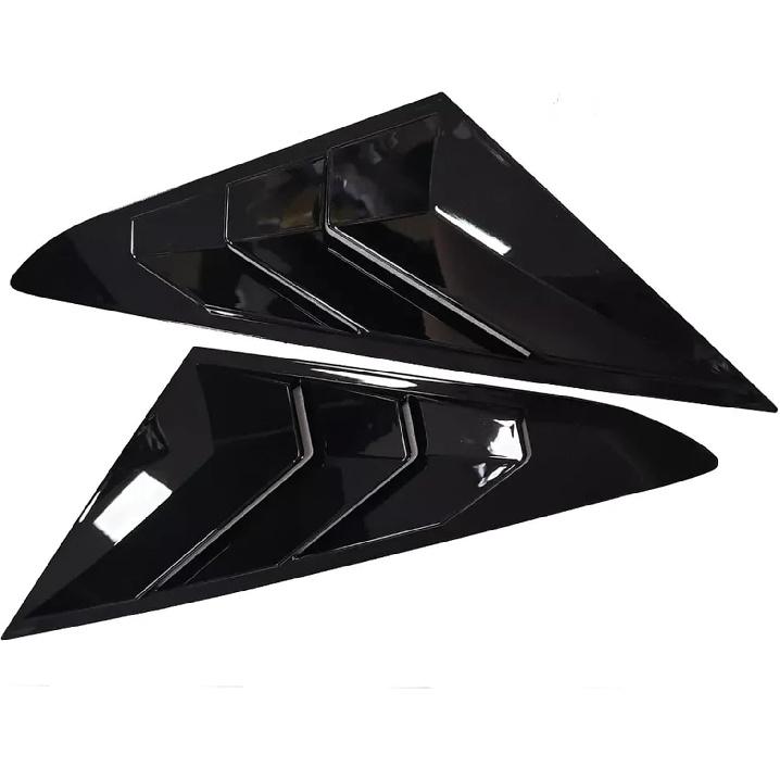 

Compatible with Hyundai Sonata 9th Sedan 2015-2019 Car Rear Louver Window Side Shutter Cover Trim Sticker Vent Scoop Blind Shades ABS Carbon(Gloss