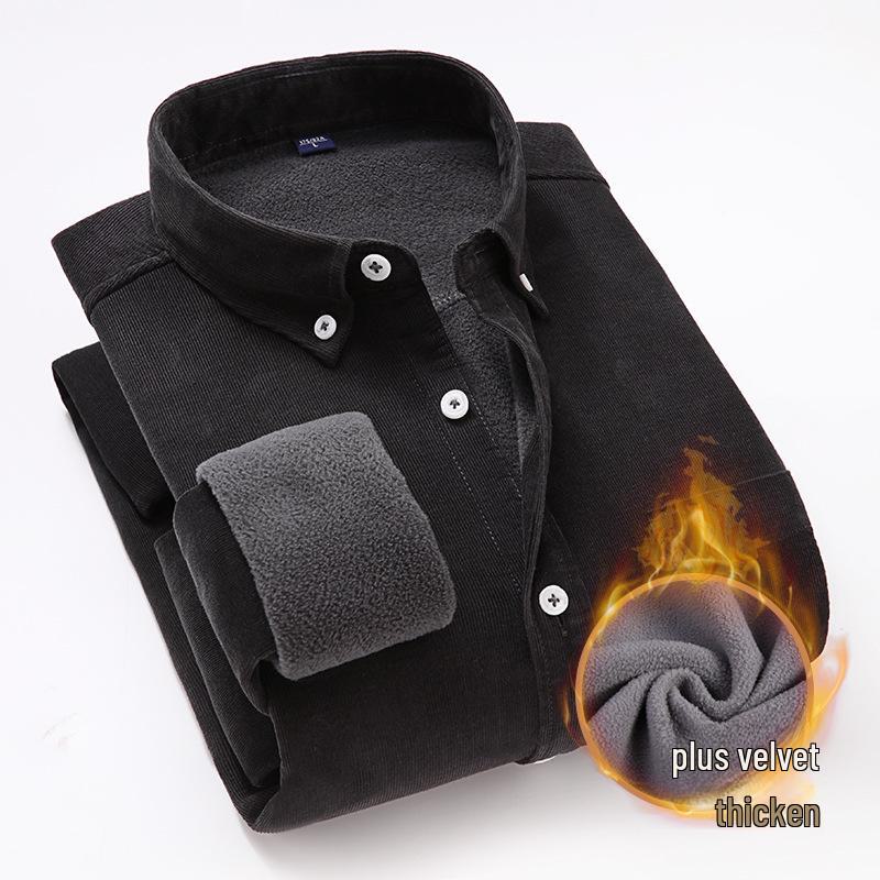 

Dongyu Мужская осенне-зимняя вельветовая хлопковая повседневная куртка с велюровой подкладкой XL темно-серого