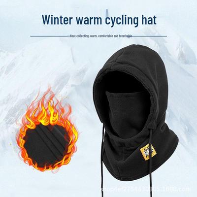 Cappello Invernale Minimalista in Pile: Pullover versatile per protezione dal freddo all'aperto, calore al collo e copertura del viso durante il ciclismo autunnale e invernale