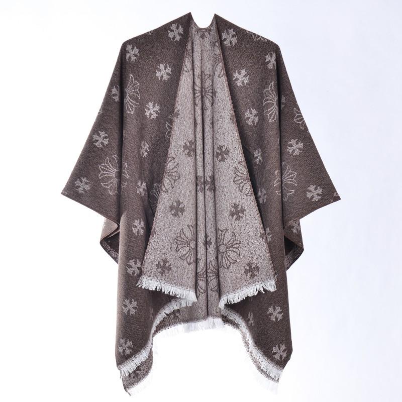 2026 Winter Scarf Cloak Faux Cashmere Warm Versatile Shawl Women Travel Photo Shoot
