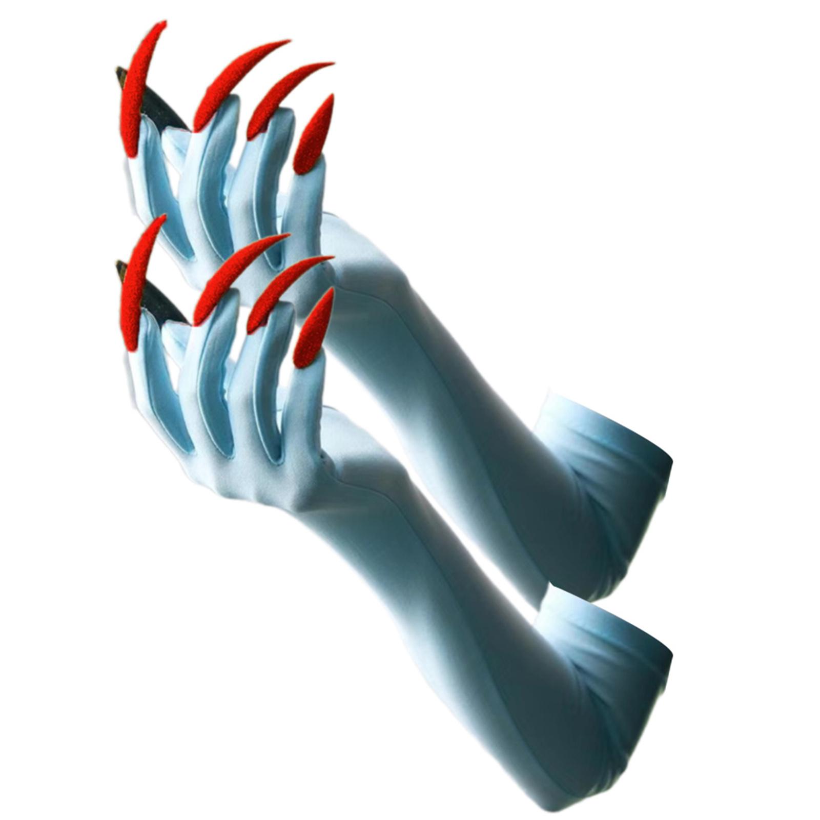 

Панк Перчатки с Длинными Ногтями Темная Серия Косплей Перчатки Эластичные и Дышащие Для Хэллоуин Вечеринок Костюмные Аксессуары 17