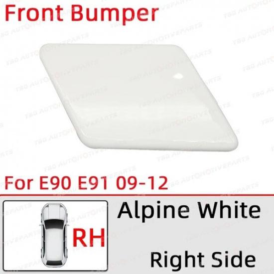 2pcs Alpine White Headlamp Washer Cover for BMW 320i 325 328 330 Sedan 2009-2012