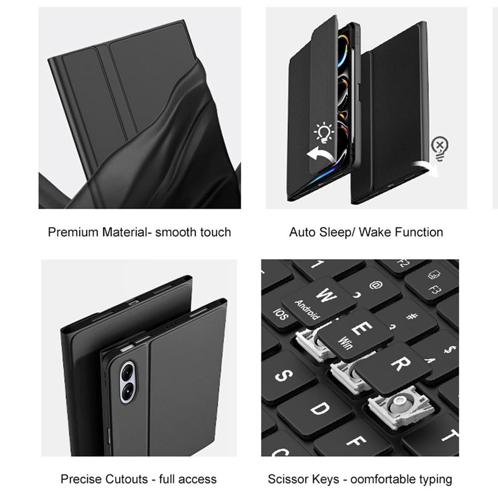 Keyboard Case for Redmi Pad Pro 12.1 lnch,For POCO Pad 12.1-lnch Tablet Case with Detachable Wireless Bluetooth Keyboard