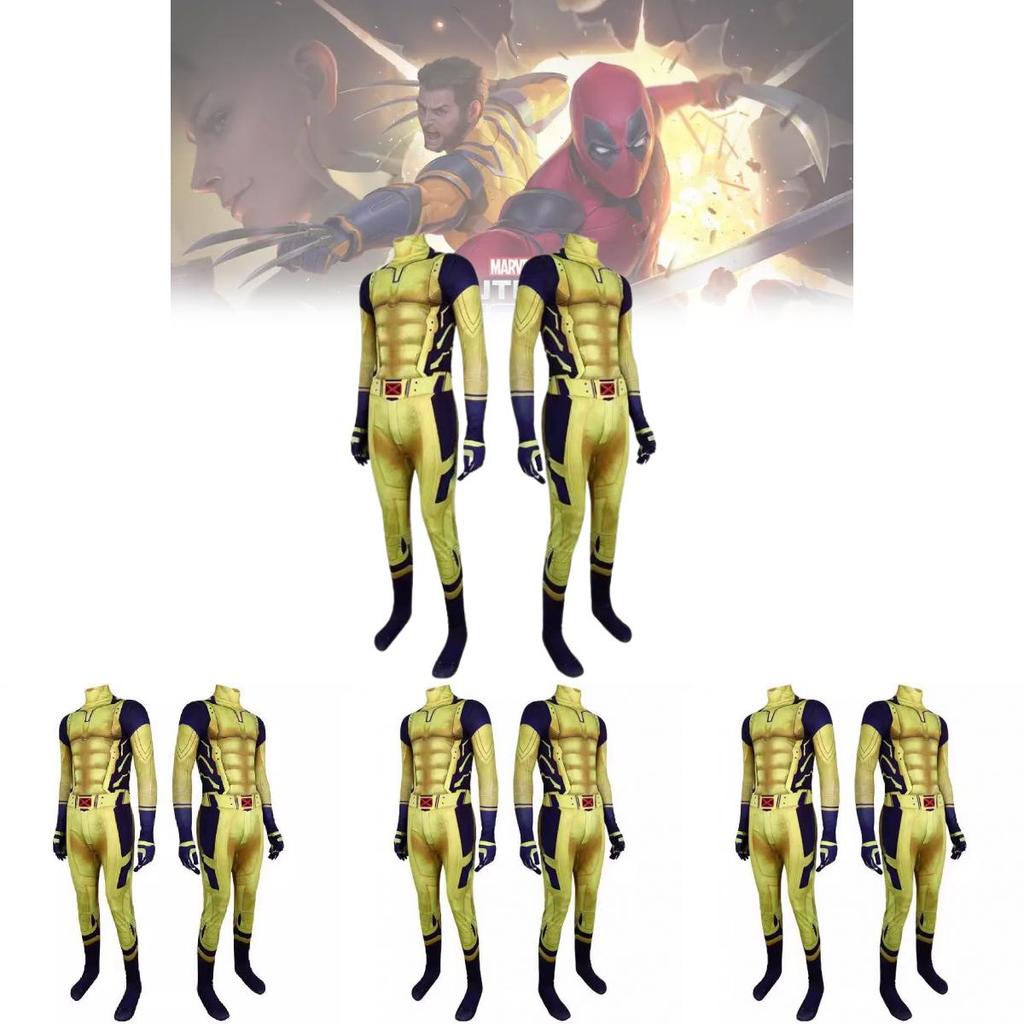 Wolverine Superheld Cosplay Bodysuit Für Kinder Mit Spandex Stoff Halloween Kostüm