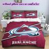 Set Copripiumino Trapuntato con Motivo Logo Hockey su Ghiaccio Federa Decorazione per la Casa Regalo di Compleanno (1* copripiumino + 2* federe, senza imbottitura)