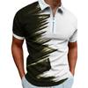 Men's Zipper Summer T-shirt, 3D Abstract Printed Golf Club, Zipper Short Sleeve Top, Fashion Clothing