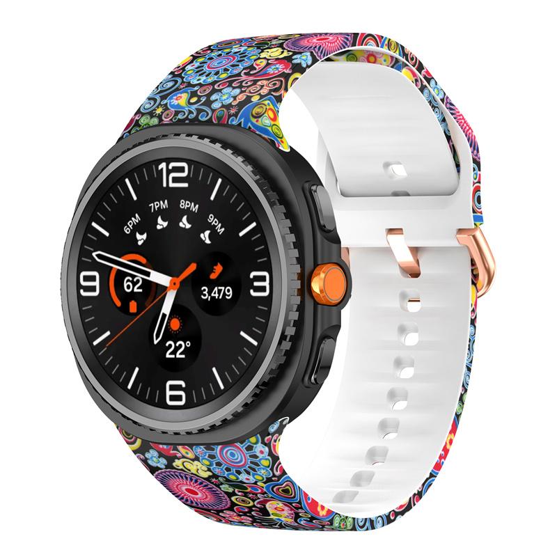 Printing Silicone Strap For Samsung Watch 8 Band Galaxy Watch 8 Classic Watchband Replacement No Gap Galaxy Watch 8 Correa