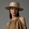 Women's Ribbon Victorian Hat Natural Paper Straw Adjustable Band Breathable Design Beach Gardening Hat