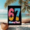 1PC Custom Name "Sweet Ice Cream Celebration" Beach Towel Highly Absorbent And Sand-Resistant Towel for Swimming, Pool, Yoga, And Travel Lightweight
