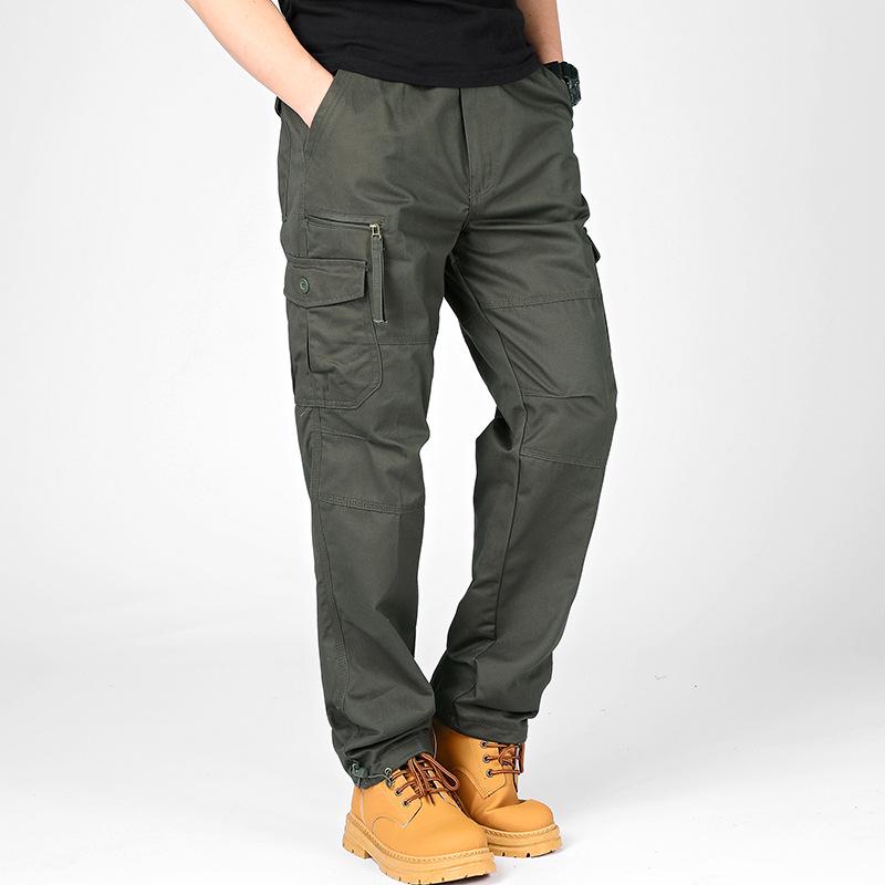 Men's Multi-Pocket Straight Casual Outdoor Pants for Autumn and Winter