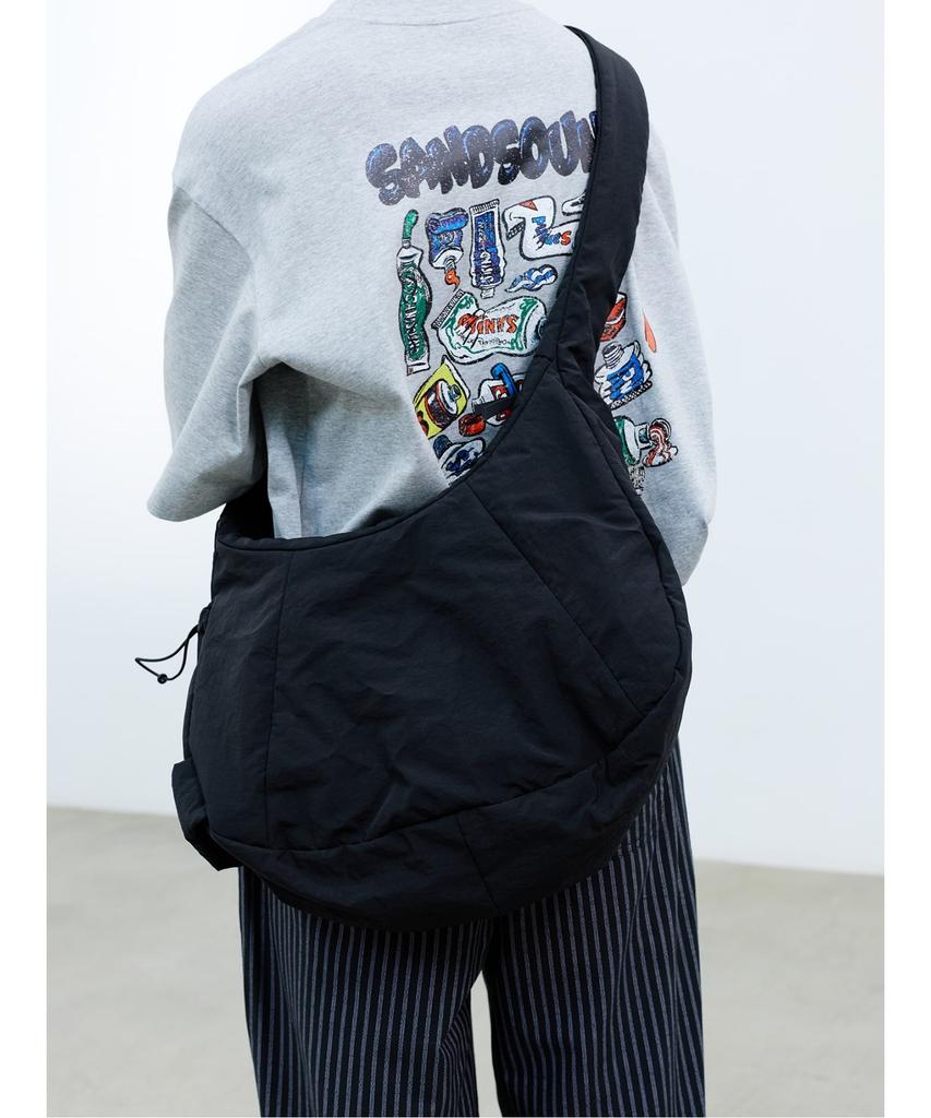 Sand Sound (Unisex) Cushion Crossbody Bag Medium Black