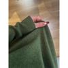 Retro Green Age-Defying Layered Sweater: Women's Soft Half-High Collar Knitwear for Autumn/Winter