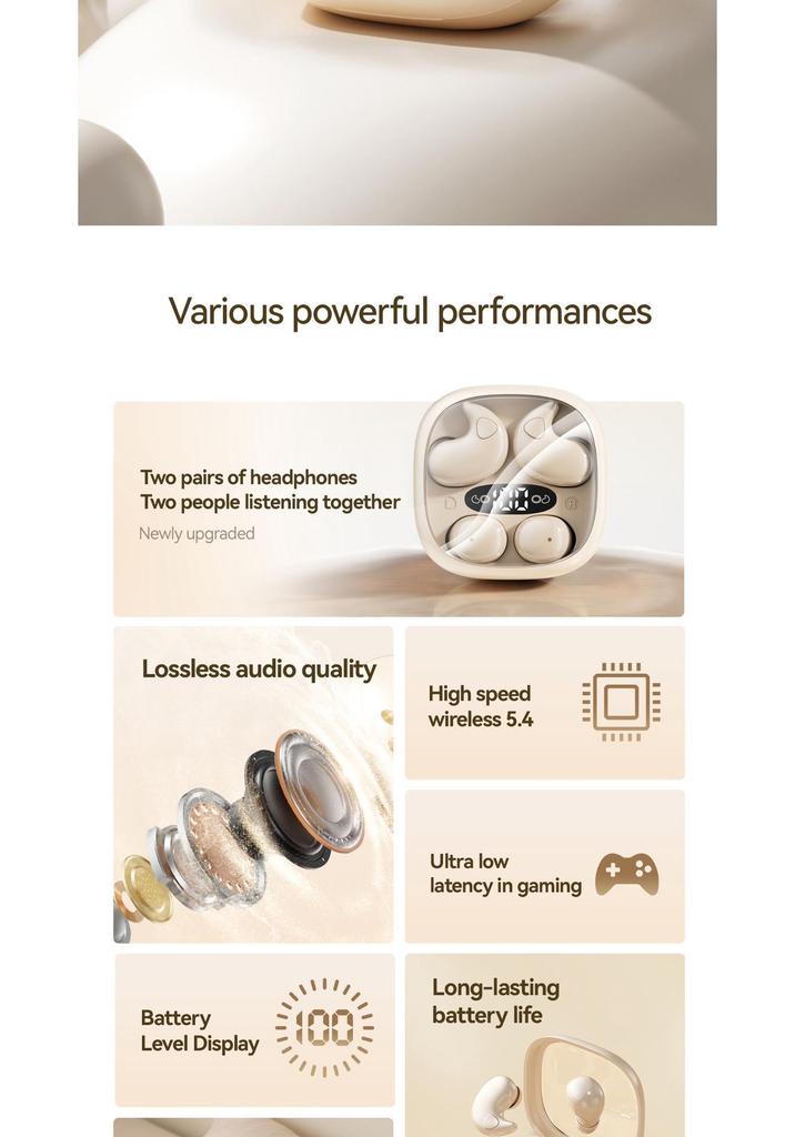 New Smart M126 Dual Bluetooth Sleep Earphones - 2 Pairs with Private Mold Design