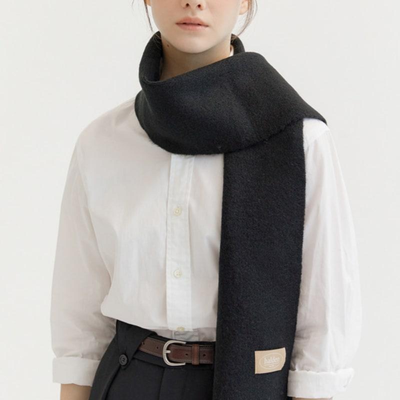 

halden knit wool muffler (M028_black) black