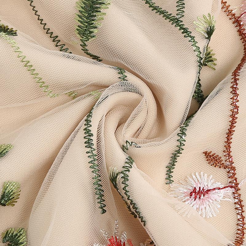 Spring and Summer Women's Skirt Retro Mesh Embroidery Fashion Skirt