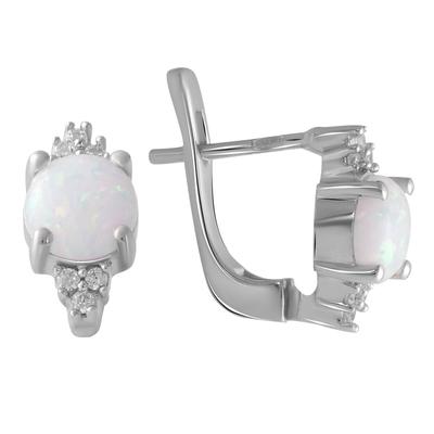 Boucles d'oreilles en argent avec opale (2050100)