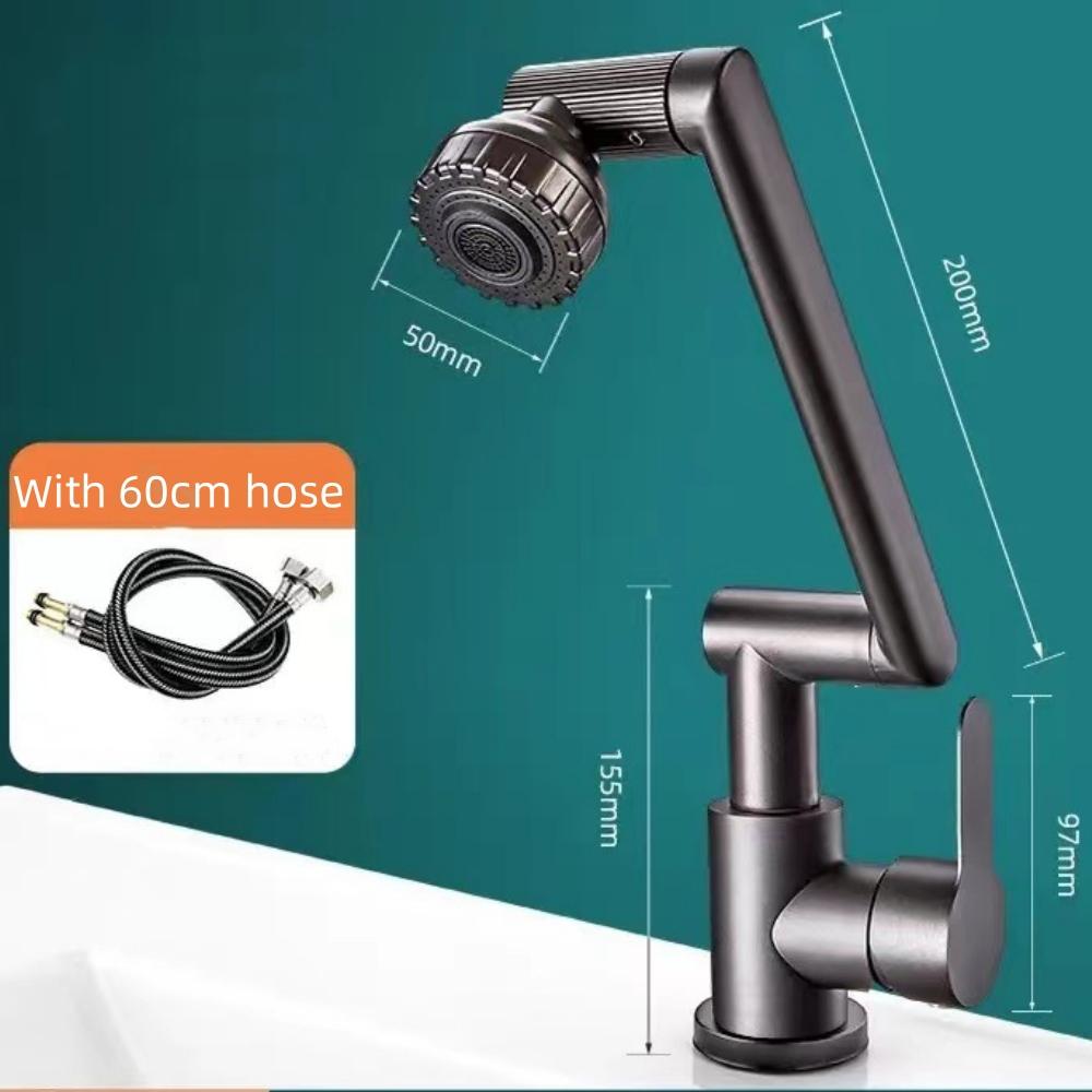 Baterie Robotică Universală Rotativă pentru Utilizare Atât la Apă Caldă, Cât și la Apă Rece, pentru Bazinele de Spălat din Bucătăria Casnică și Baie, Accesoriu Baterie