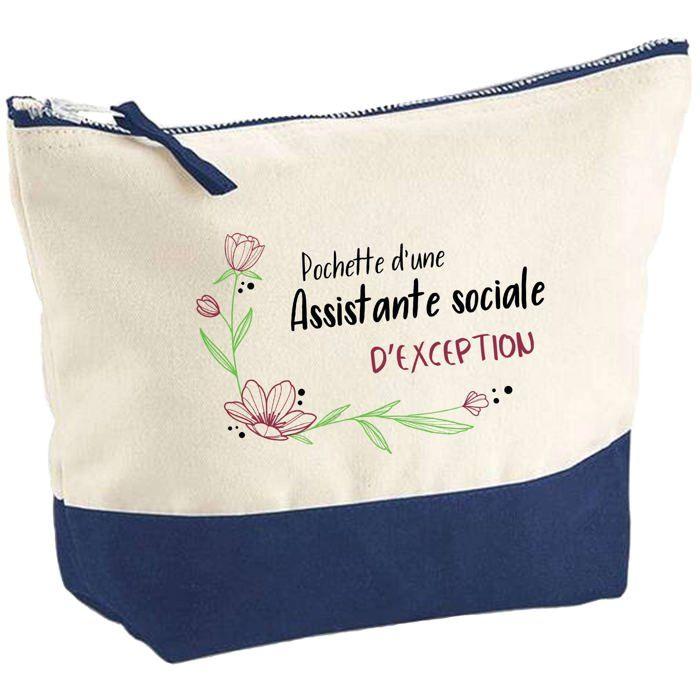 Trousse de maquillage - PLANETEE - Assistante sociale d'exception - Grand format - Coton - Impression HD (Made in France)