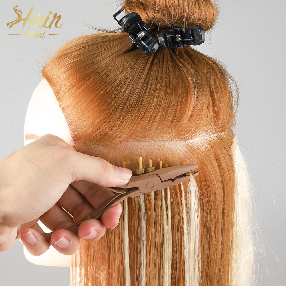 Hair Extension Pliers Stainless Steel Micro Beads Link Closer Microlinks Pliers for Hair Tinsel Feathers Extensions