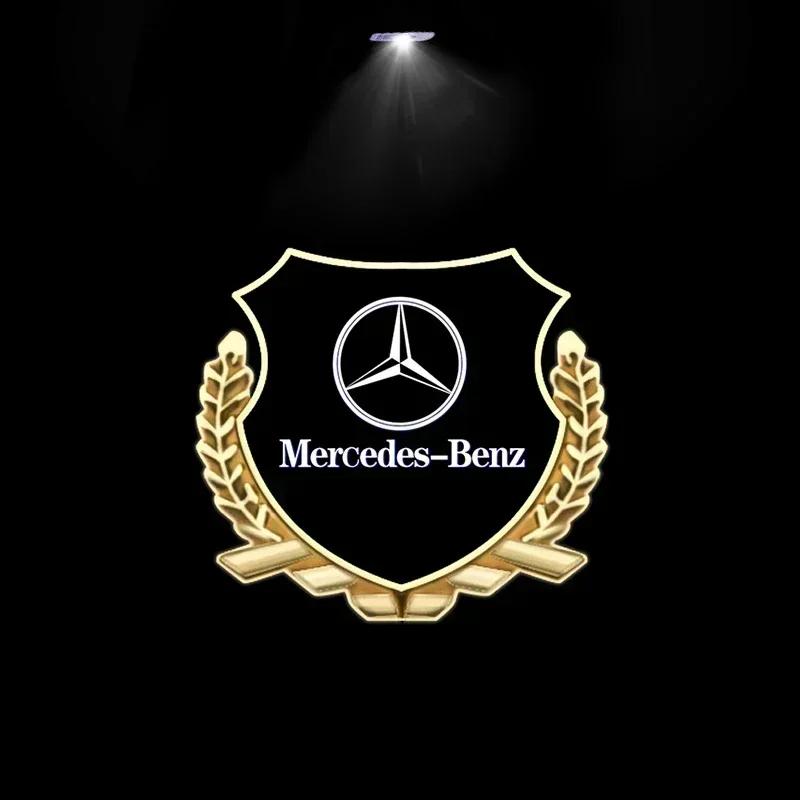 2 Adet Araba Kapı Karşılama Lambası Led HD Projektör Lambası Nezaket Lambaları Mercedes Benz A C E Sınıfı GLE GLB GLC W205 W212 W213 X253 İçin