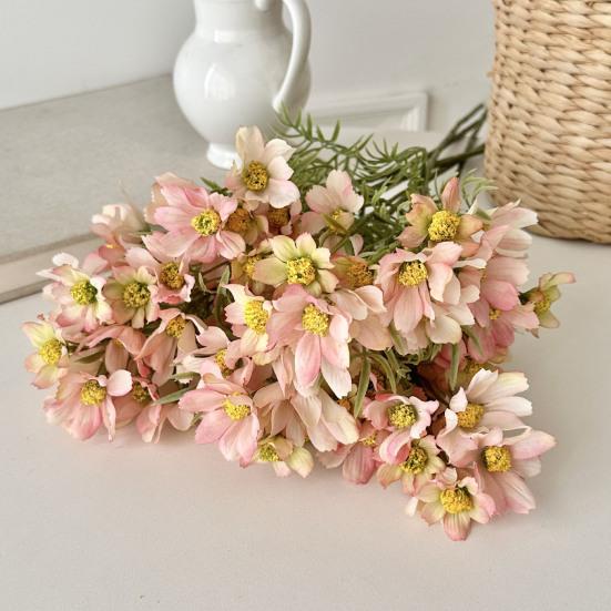 Artificial Spring Flowers Realistic Faux Wildflowers with Stem Colorful Floral Bouquet for Vase Indoor