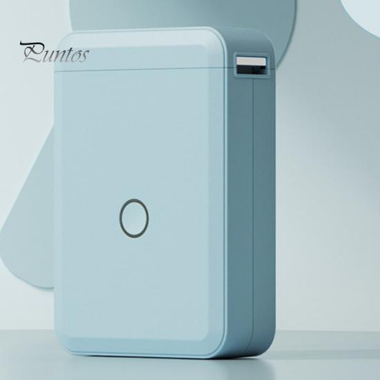 Mini Label Printer Portable Bluetooth-compatible Free Editing Picture Inserted No Ink Needed Rechargeable Compatible with for iOS for Android