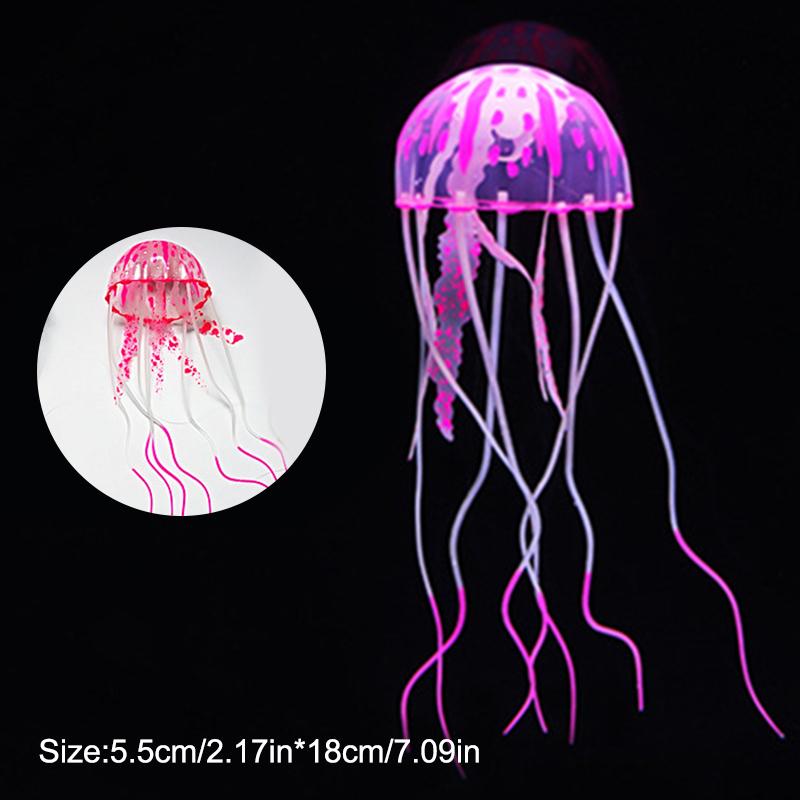 Aquarium Glowing Artificial Jellyfish Aquarium Decoration Luminous Ornament