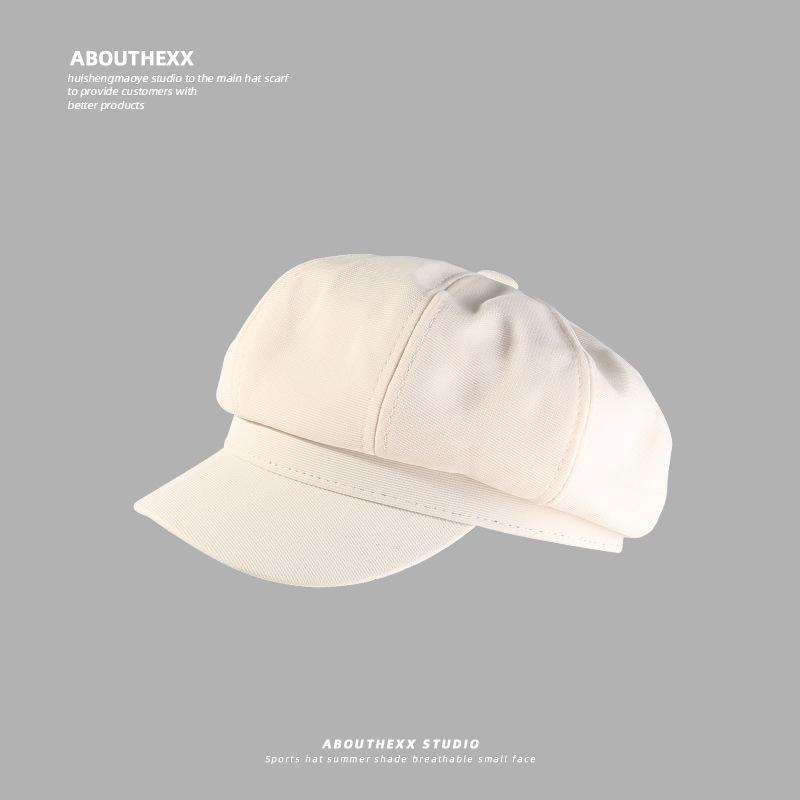 New Internet celebrity beret female autumn and winter British retro sunscreen newsboy hat foreign fashion sweet octagonal hat