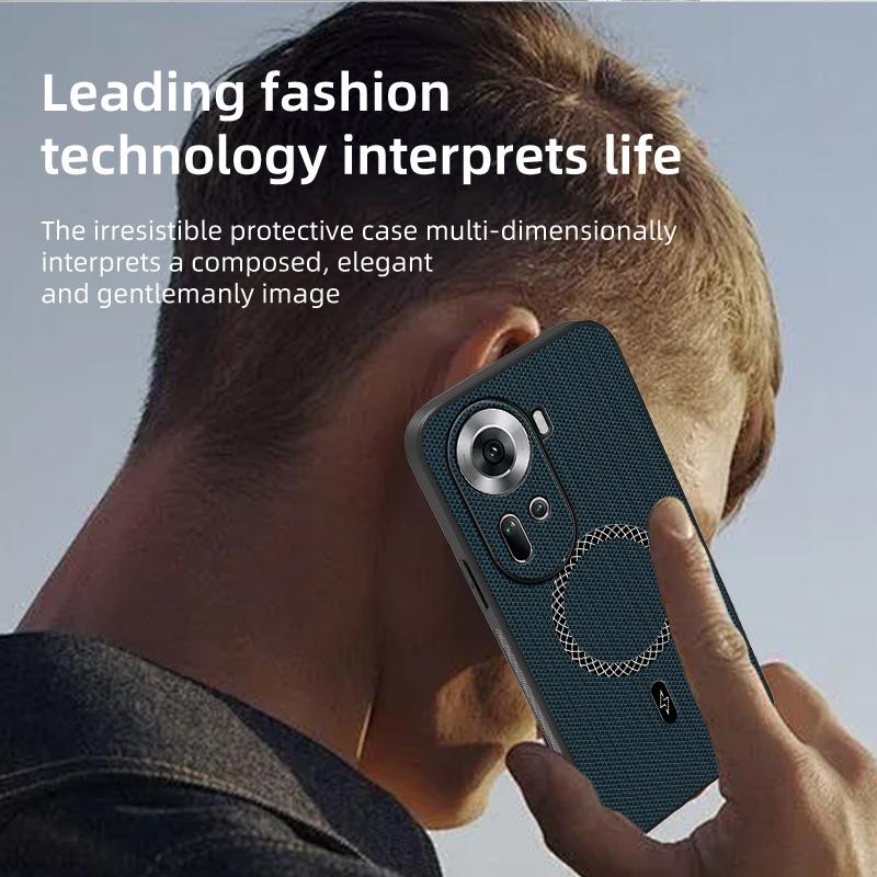 Reno 13 Pro 13F Zakelijk Leertextuur Magnetische Telefoonhoesje Voor OPPO Reno 10 Pro 10F 11 Schokbestendige Beschermhoes Reno 12 Pro