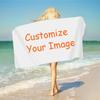Custom Photo Beach Towel Family Pet Photo Personalized Lightweight Microfiber Outdoor Swimming Gifts Quick-Drying Bath Towel