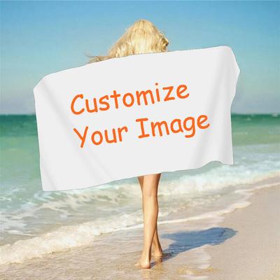 Serviette de Plage Photo Personnalisée Photo de Famille Animal de Compagnie Personnalisée Microfibre Légère Extérieur Natation Cadeaux Serviette de Bain à Séchage Rapide