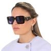 Prada Violet Mirrored Internal Silver Square Ladies Sunglasses Pr 23ys 2au05q 51
