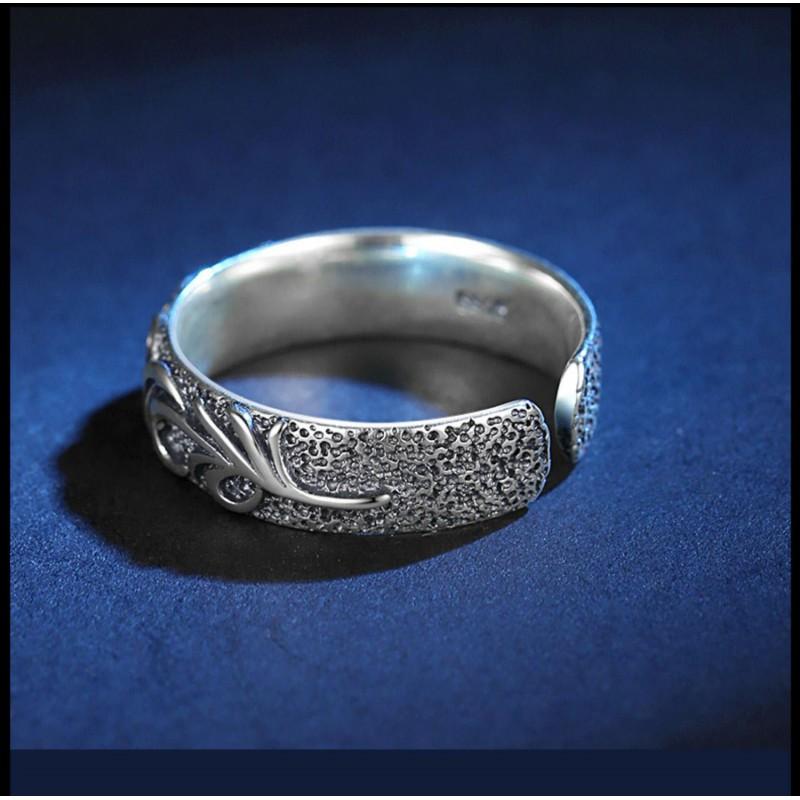Adjustable Unisex Vintage Motif Ring In Plated Copper Finger Statement Jewelry