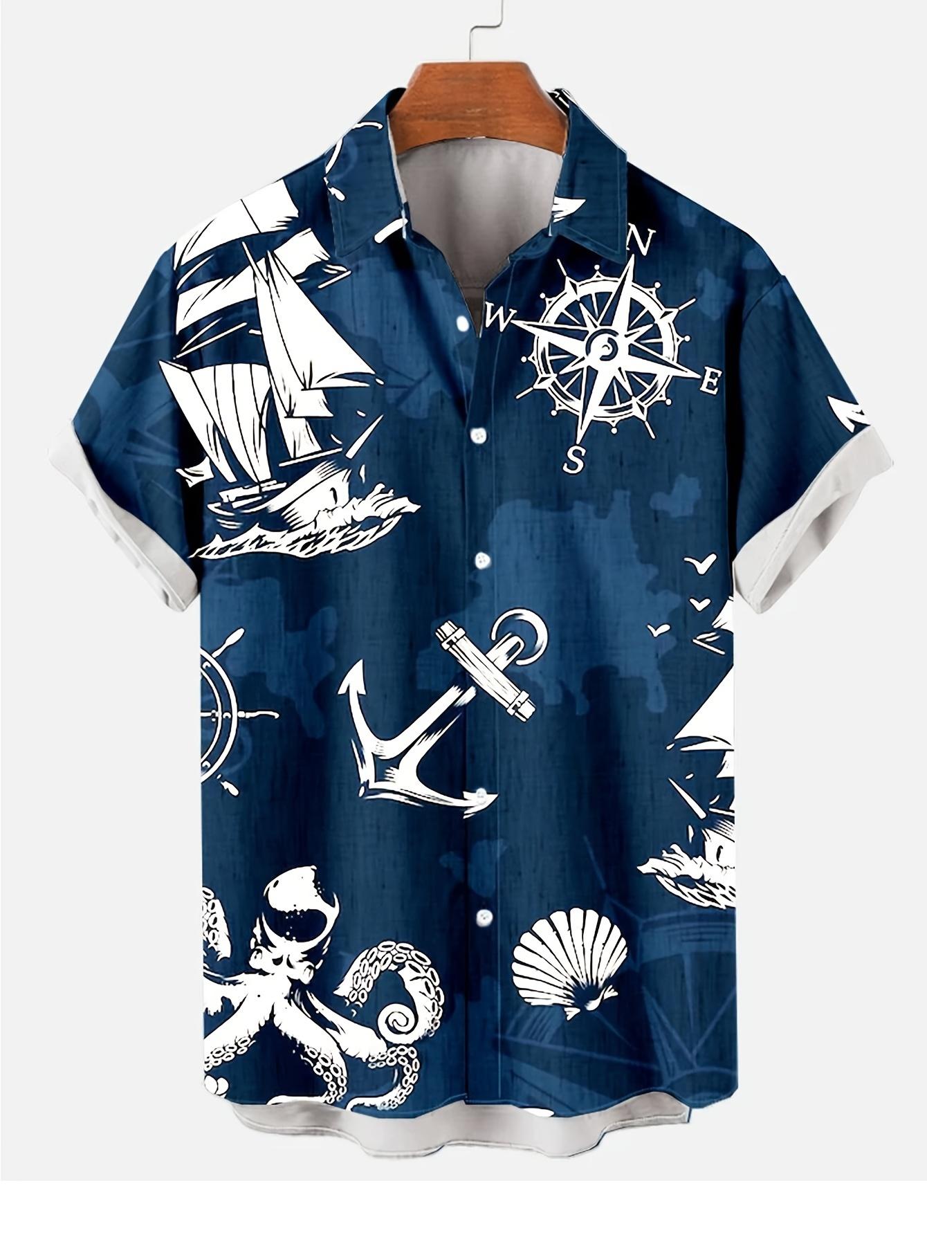 Мужская футболка-поло с коротким рукавом в морской тематике – Идеальный подарок на День святого Валентина для активного и расслабленного отдыха S