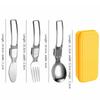 1/3PC Mini Portable Outdoor Spoon Fork Tableware Camping Stainless Steel Cutlery Set for Hiking Outdoor Camping Cooking Supplies