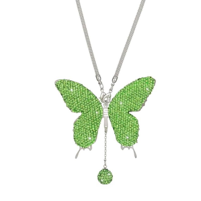 Diamond Butterfly Car Pendants Luck Hanging Ornaments Car Interior Glass Decorations Car Styling Home Decors