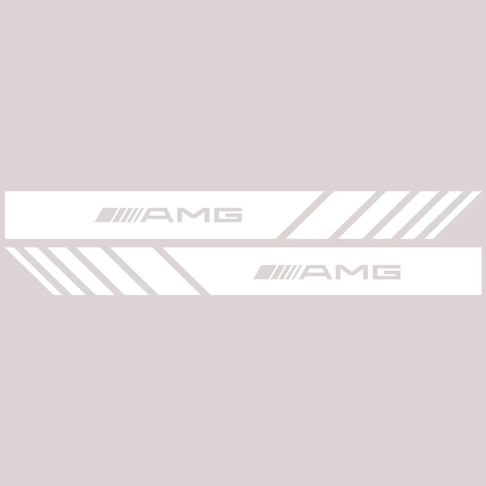 2PCS Car Badge Rearview Mirror Decor Sticker Vehicle Body Refit Decal for Mercedes Benz Amg W205 W211 W204 W212 W213 W203 W176