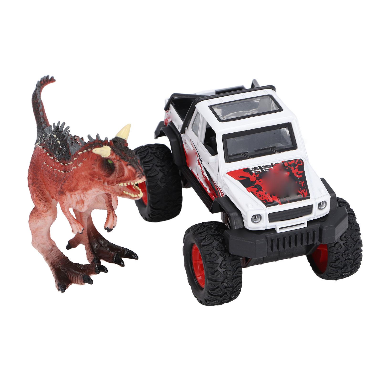 

Набор игрушечных внедорожников со звуком динозавра, световыми эффектами, модель автомобиля, сплав, большие колеса, инерционный внедорожник белый