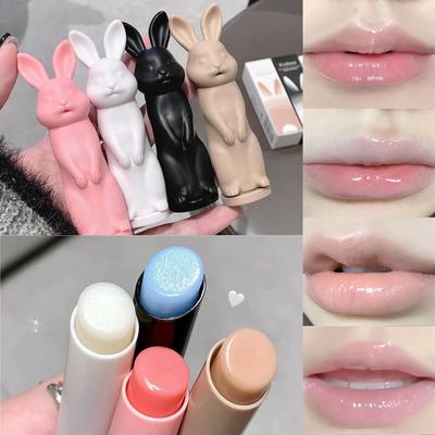 Cute Rabbit-Shaped Lip Balm, Long-Lasting Moisturizing & Hydrating Lip Mask, Non-Sticky Waterproof F