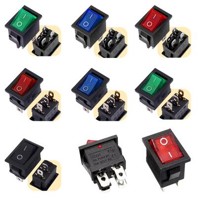 5/20Pcs 15*21mm Boat Type 2/3/4Pin ON-OFF Switch 6A 250V 10A 125V KCD1 Rocker Switch Power Switch