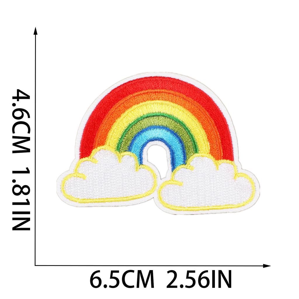 New Art Butterfly Embroidery Cloth Sticker Computer Embroidery Label Cartoon Zhang Zai Sun Embroidery Sticker Bus