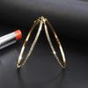 Exaggerated Personality 7cm Circle Micro Inlay Zircon Large Hoop Earrings for Women Minimalism Fashion Items Party Jewelry Gift
