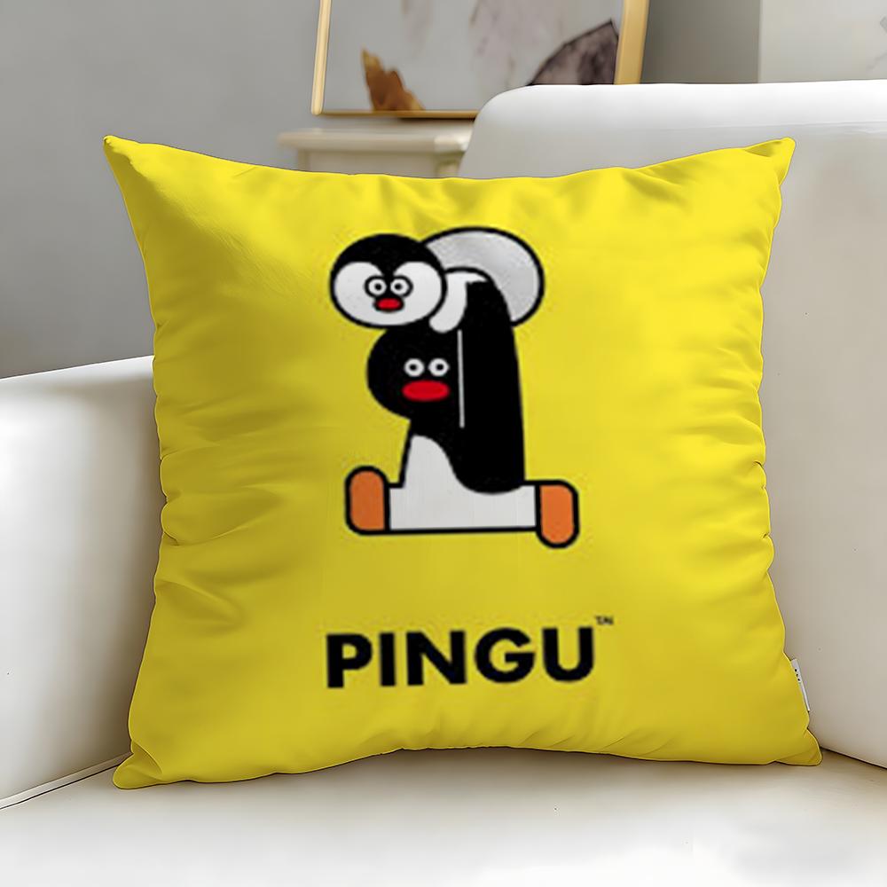 classic cartoon Pingu Cushion Cover Soft & Easy-Wash Pillow Case – Versatile for Couch, Bed, Travel and Office