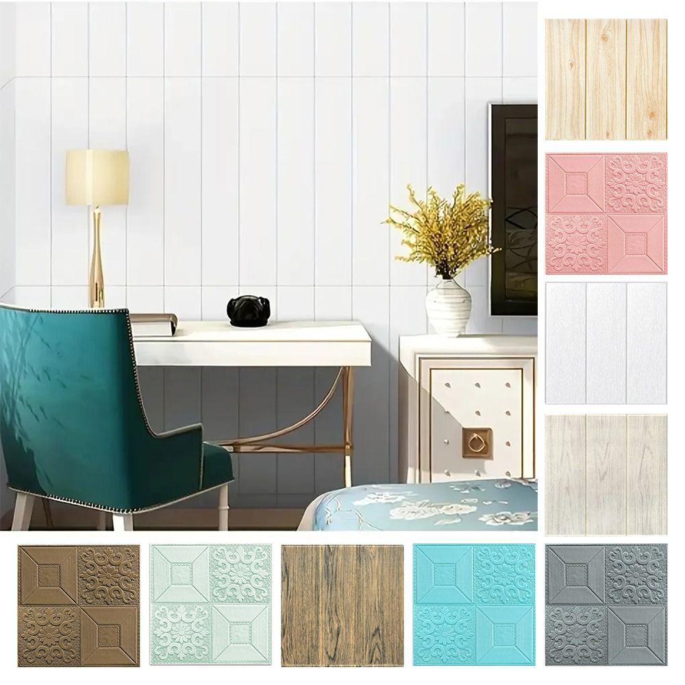 

Вологостійкі та стійкі до цвілі пінопластові шпалери з текстурою дерева Вітальня Спальня White-1