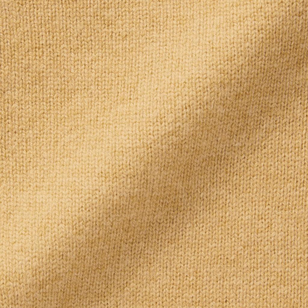 MUJI Washable Wool Size BA1P5A4A Women's Mid-Gauge V-Neck Cardigan, Yellow, XS,