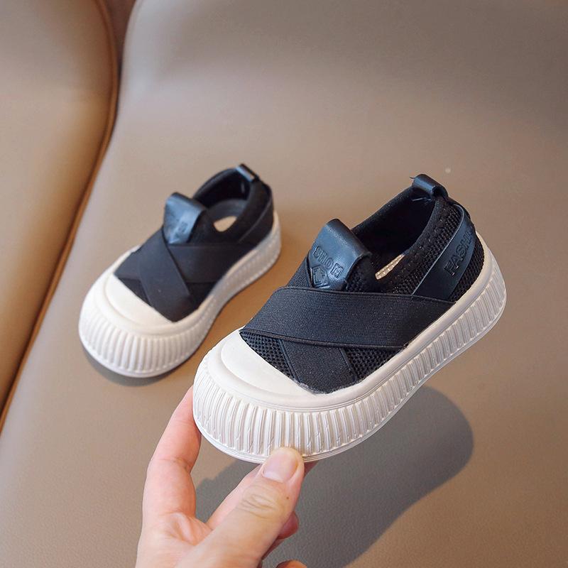 Girls' canvas shoes 2025 spring and autumn new non-slip children's soft-soled kindergarten shoes casual baby girl board shoes